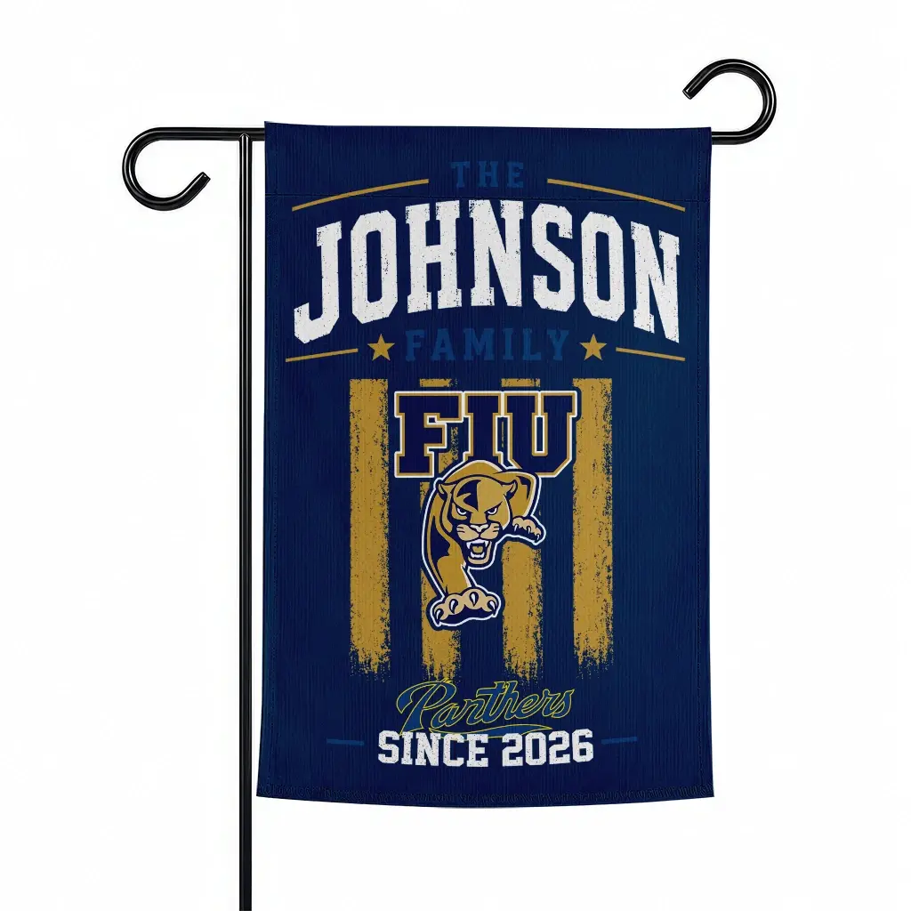 Fiu Panthers Garden Flag Custom Distressed Stripes Blue Best Selling Fiu Panthers Garden Flag Custom Distressed Stripes Blue Best Selling