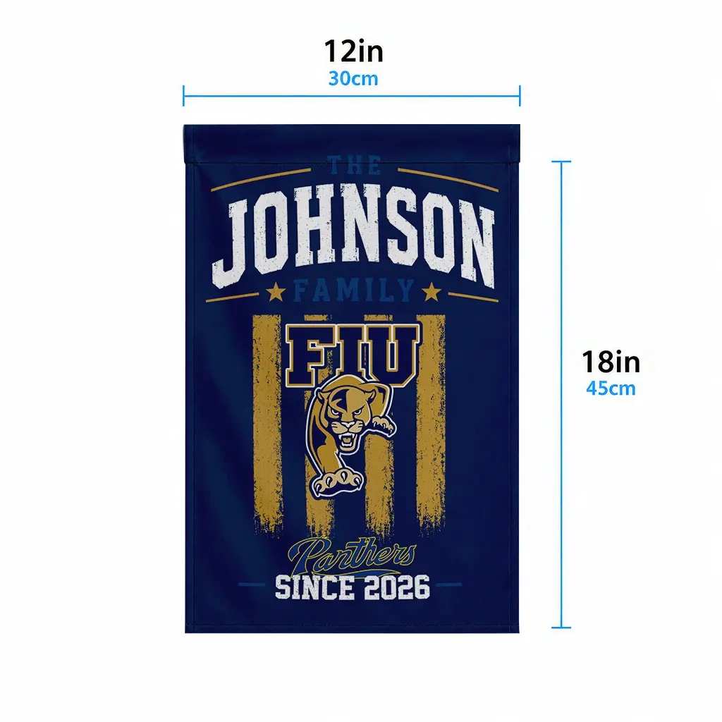 Fiu Panthers Garden Flag Custom Distressed Stripes Blue High Quality Fiu Panthers Garden Flag Custom Distressed Stripes Blue High Quality