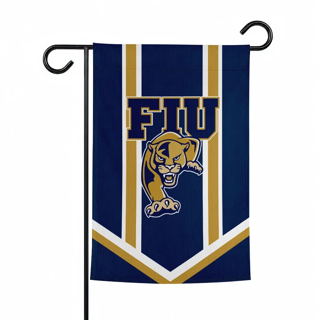 Fiu Panthers Garden Flag Customized Chevron Stripes Blue Best Selling Fiu Panthers Garden Flag Customized Chevron Stripes Blue Best Selling