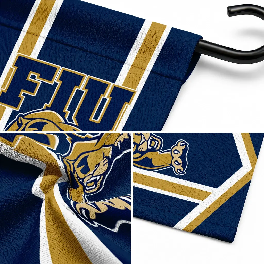 Fiu Panthers Garden Flag Customized Chevron Stripes Blue Latest Model Fiu Panthers Garden Flag Customized Chevron Stripes Blue Latest Model
