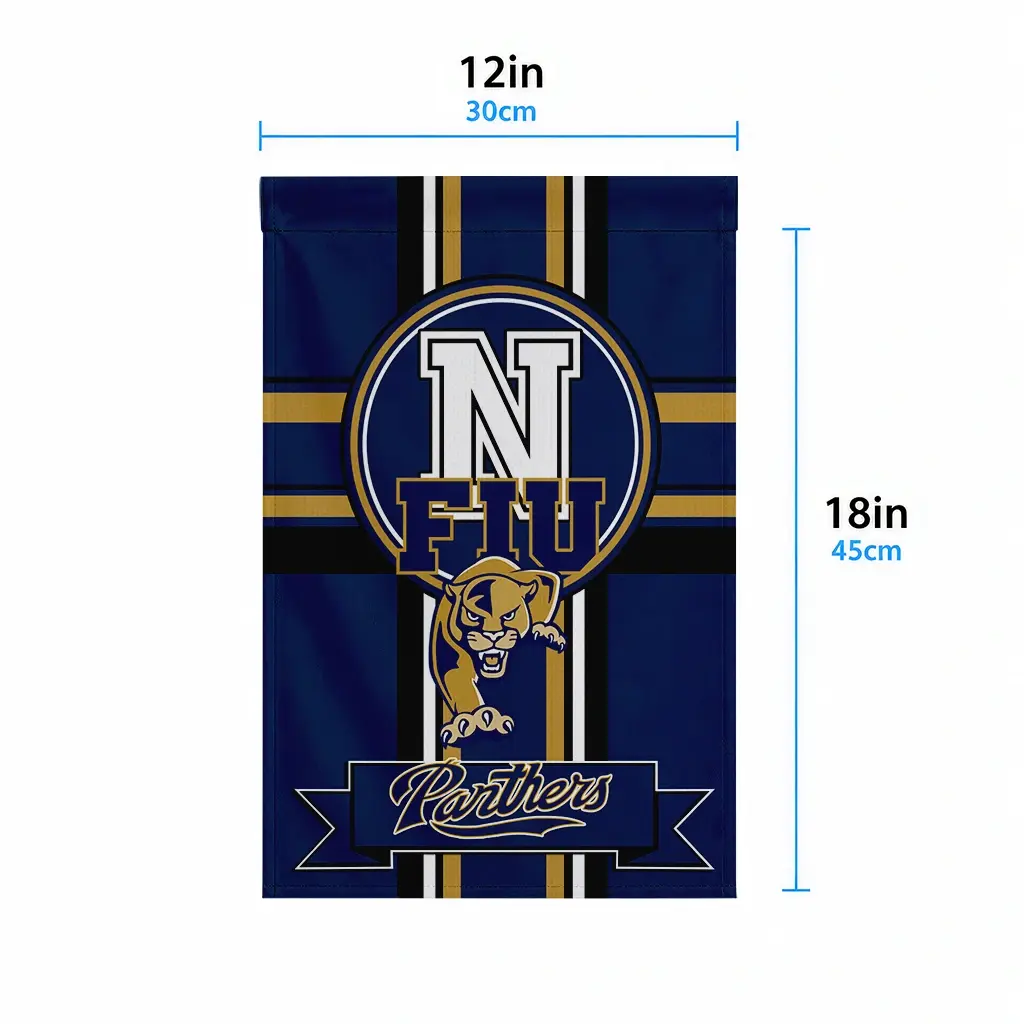 Fiu Panthers Garden Flag Customized Circle Medallion Blue High Quality Fiu Panthers Garden Flag Customized Circle Medallion Blue High Quality