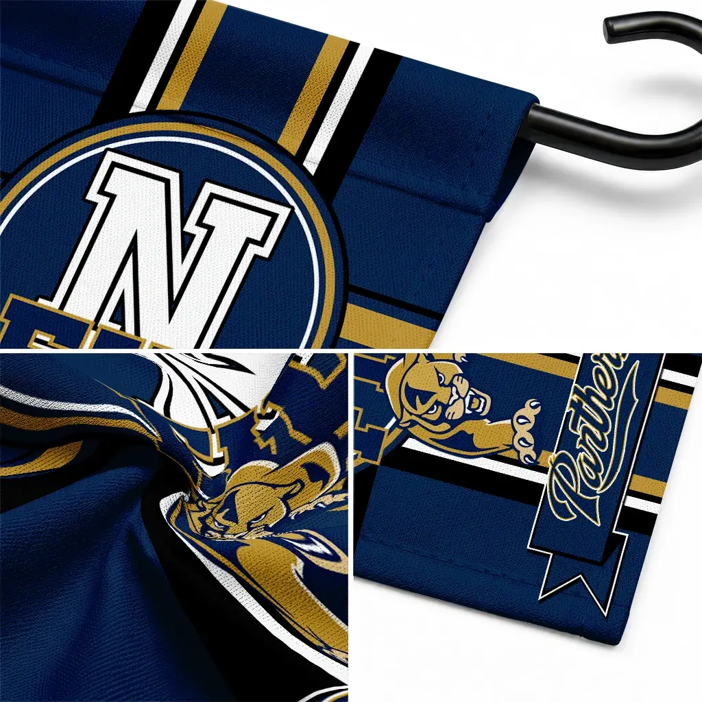 Fiu Panthers Garden Flag Customized Circle Medallion Blue Latest Model Fiu Panthers Garden Flag Customized Circle Medallion Blue Latest Model