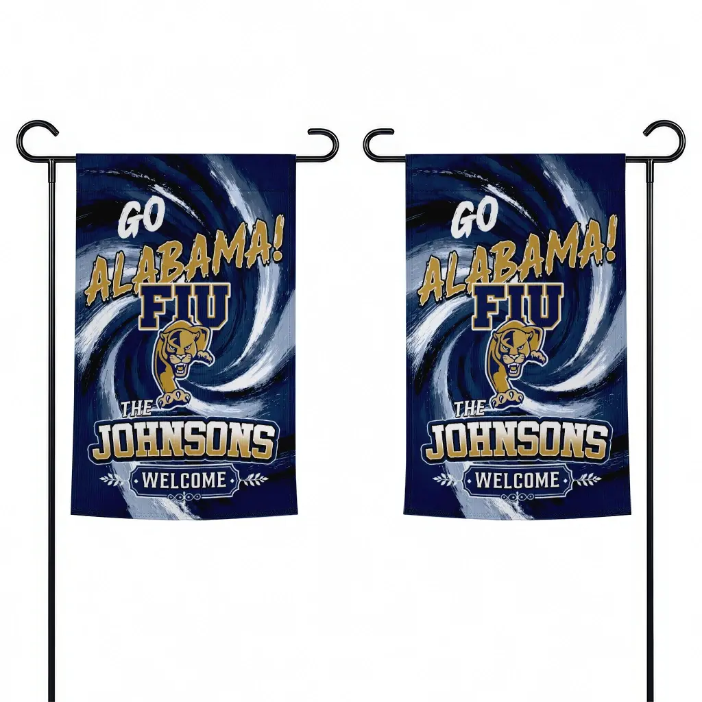 Fiu Panthers Garden Flag Personalized Swirl Vortex Blue Fashion Forward Fiu Panthers Garden Flag Personalized Swirl Vortex Blue Fashion Forward