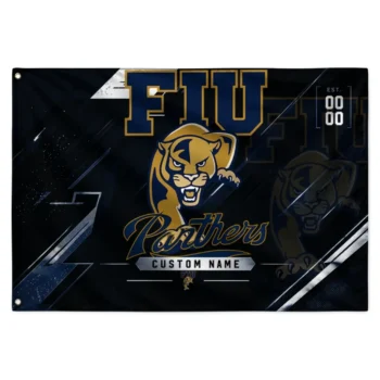 Fiu Panthers House Flag Custom Speed Slashes Blue Best Selling