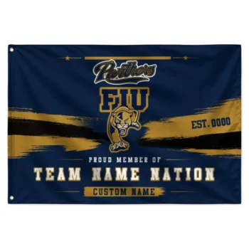 Fiu Panthers House Flag Customized Brushed Streaks Blue Best Selling