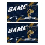 Fiu Panthers House Flag Personalized Action Streaks Blue Best Selling