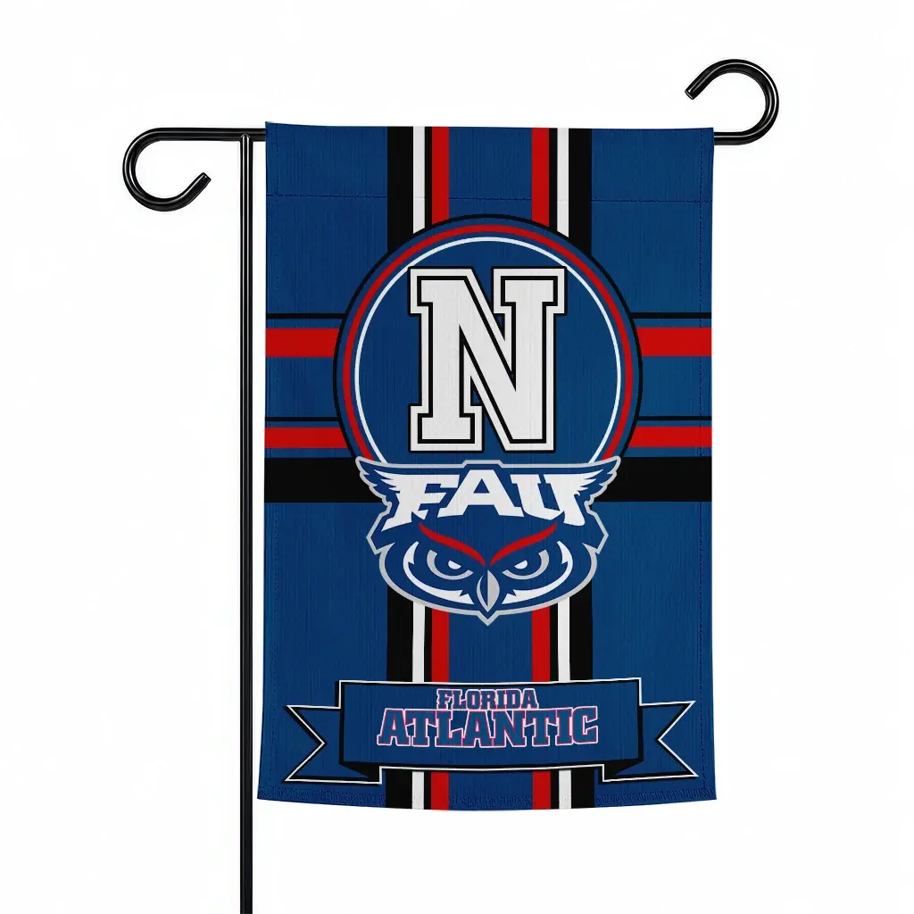 Florida Atlantic Owls Garden Flag Custom Circle Medallion Blue Best Selling Florida Atlantic Owls Garden Flag Custom Circle Medallion Blue Best Selling