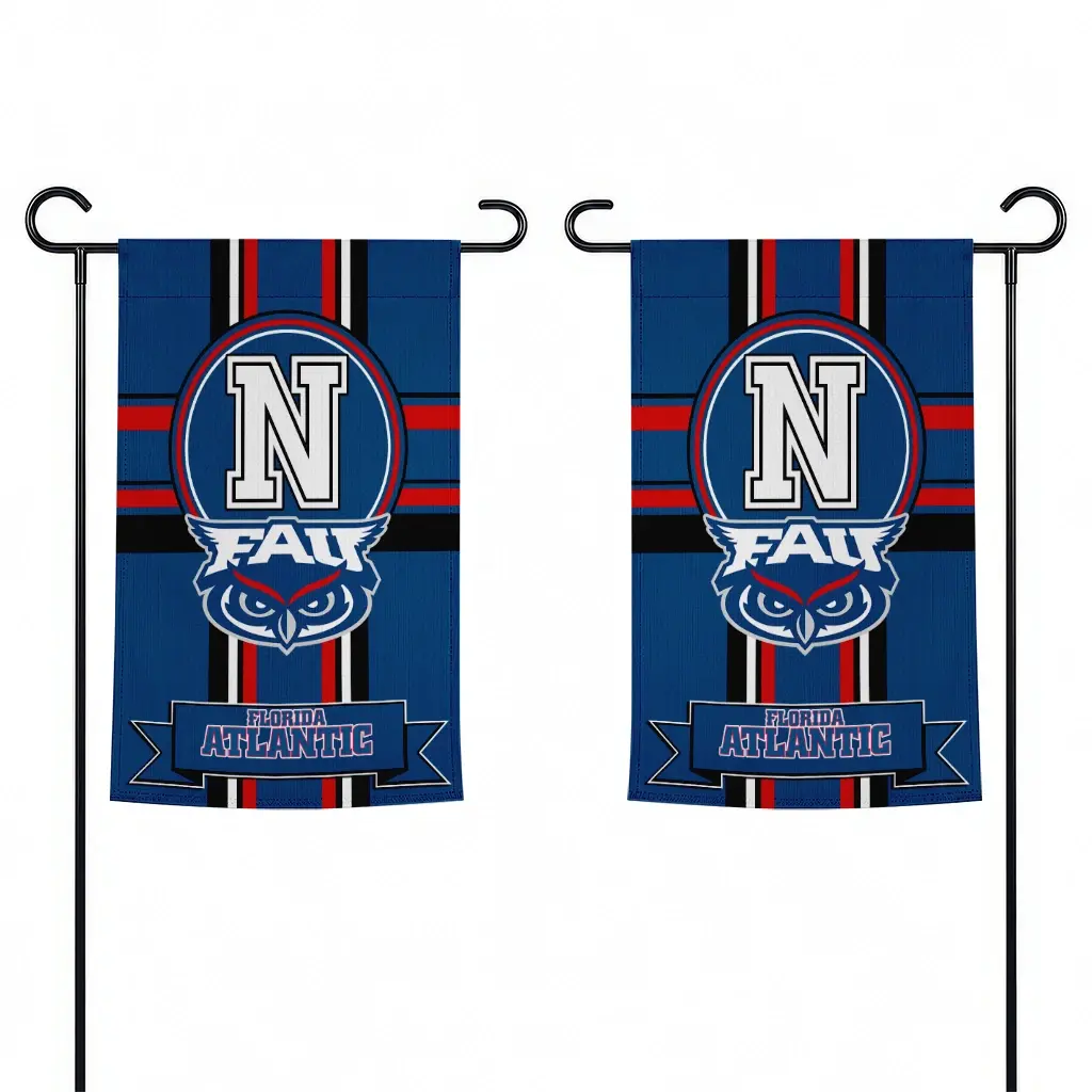 Florida Atlantic Owls Garden Flag Custom Circle Medallion Blue Fashion Forward Florida Atlantic Owls Garden Flag Custom Circle Medallion Blue Fashion Forward