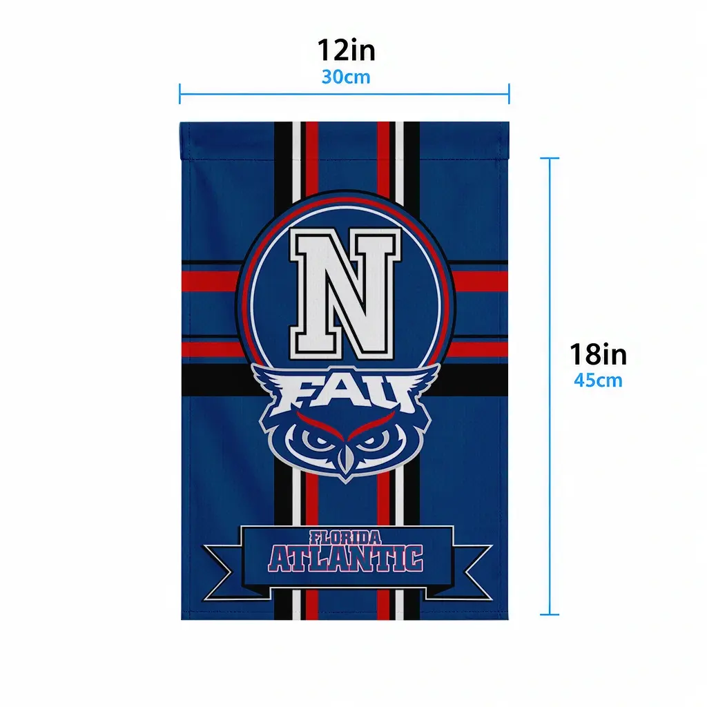 Florida Atlantic Owls Garden Flag Custom Circle Medallion Blue High Quality Florida Atlantic Owls Garden Flag Custom Circle Medallion Blue High Quality