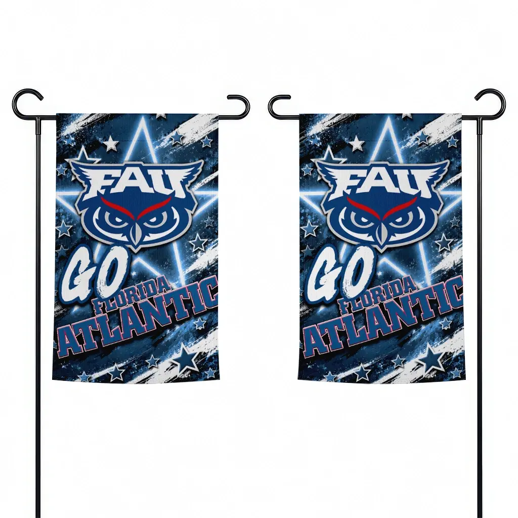 Florida Atlantic Owls Garden Flag Customized Glowing Star Blue Fashion Forward Florida Atlantic Owls Garden Flag Customized Glowing Star Blue Fashion Forward