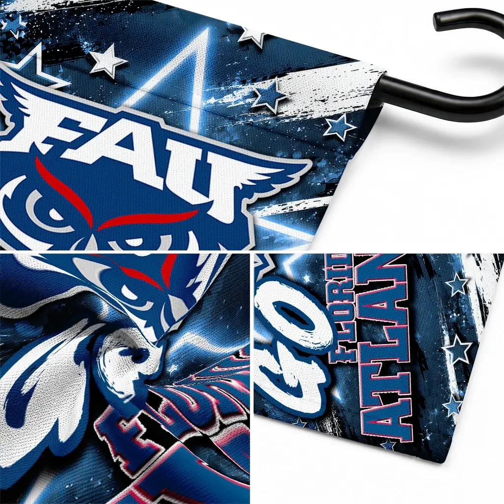 Florida Atlantic Owls Garden Flag Customized Glowing Star Blue Latest Model Florida Atlantic Owls Garden Flag Customized Glowing Star Blue Latest Model