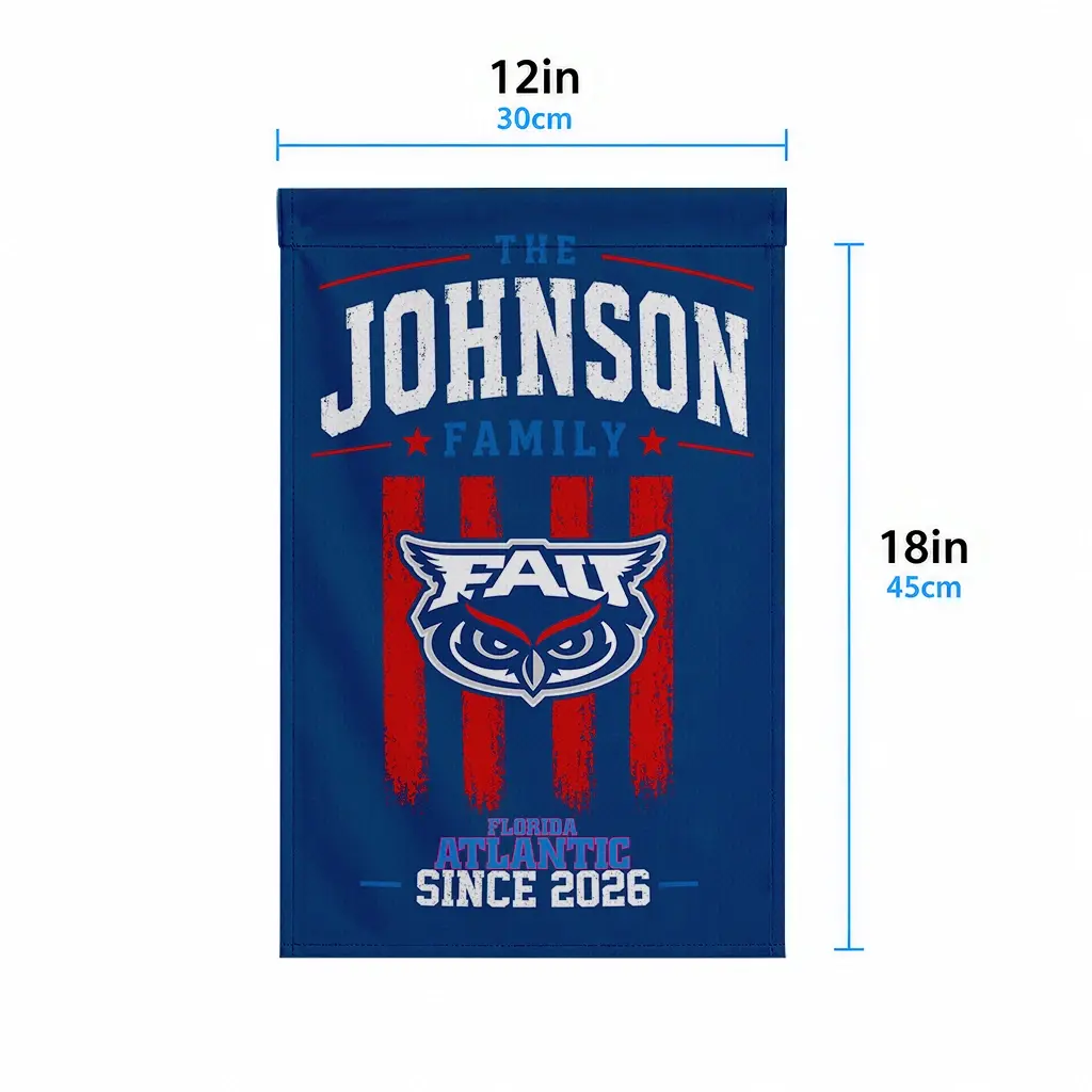 Florida Atlantic Owls Garden Flag Personalized Distressed Stripes Blue High Quality Florida Atlantic Owls Garden Flag Personalized Distressed Stripes Blue High Quality