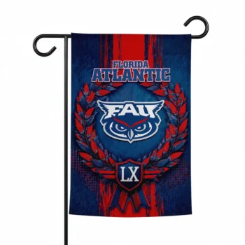 Florida Atlantic Owls Garden Flag Personalized Laurel Wreath Blue Best Selling