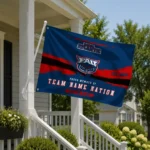 Florida Atlantic Owls House Flag Custom Brushed Streaks Blue Best Selling