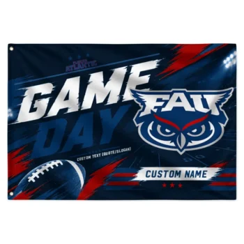 Florida Atlantic Owls House Flag Customized Action Streaks Blue Best Selling