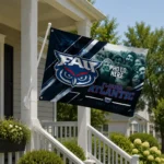 Florida Atlantic Owls House Flag Customized Diagonal Stripes Blue Best Selling
