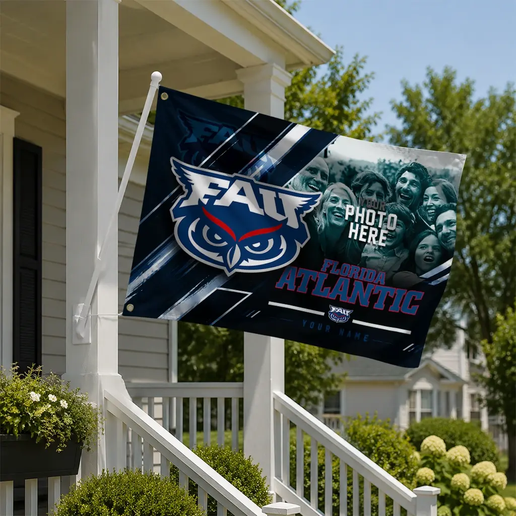 Florida Atlantic Owls House Flag Customized Diagonal Stripes Blue New Arrival Florida Atlantic Owls House Flag Customized Diagonal Stripes Blue New Arrival