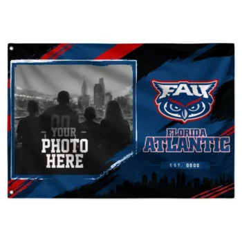 Florida Atlantic Owls House Flag Personalized Framed Photo Blue Black Best Selling