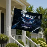 Florida Atlantic Owls House Flag Personalized Speed Slashes Blue Best Selling