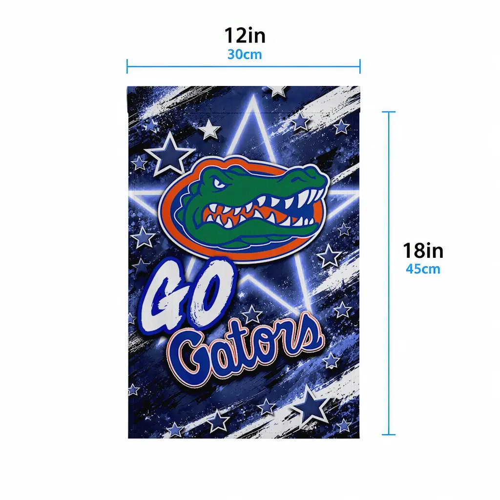Florida Gators Garden Flag Custom Glowing Star Blue High Quality Florida Gators Garden Flag Custom Glowing Star Blue High Quality