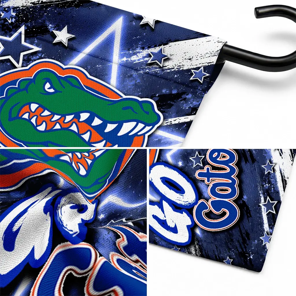 Florida Gators Garden Flag Custom Glowing Star Blue Latest Model Florida Gators Garden Flag Custom Glowing Star Blue Latest Model