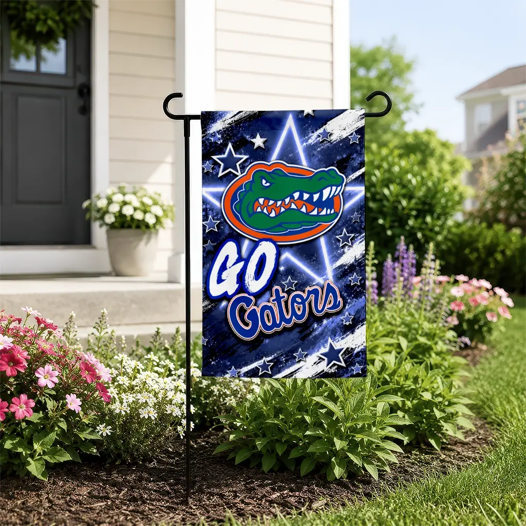 Florida Gators Garden Flag Custom Glowing Star Blue New Arrival Florida Gators Garden Flag Custom Glowing Star Blue New Arrival