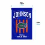 Florida Gators Garden Flag Customized Distressed Stripes Blue Best Selling