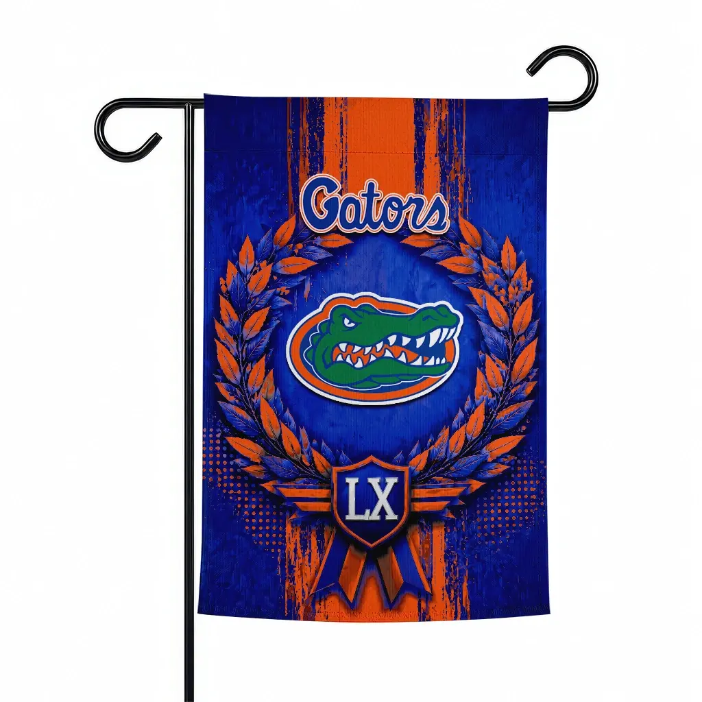 Florida Gators Garden Flag Customized Laurel Wreath Blue Best Selling Florida Gators Garden Flag Customized Laurel Wreath Blue Best Selling
