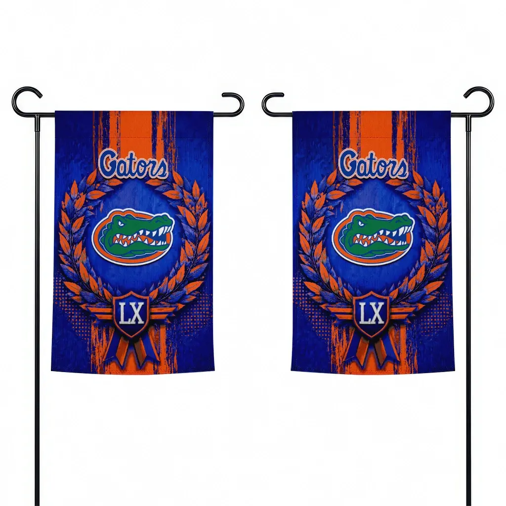 Florida Gators Garden Flag Customized Laurel Wreath Blue Fashion Forward Florida Gators Garden Flag Customized Laurel Wreath Blue Fashion Forward
