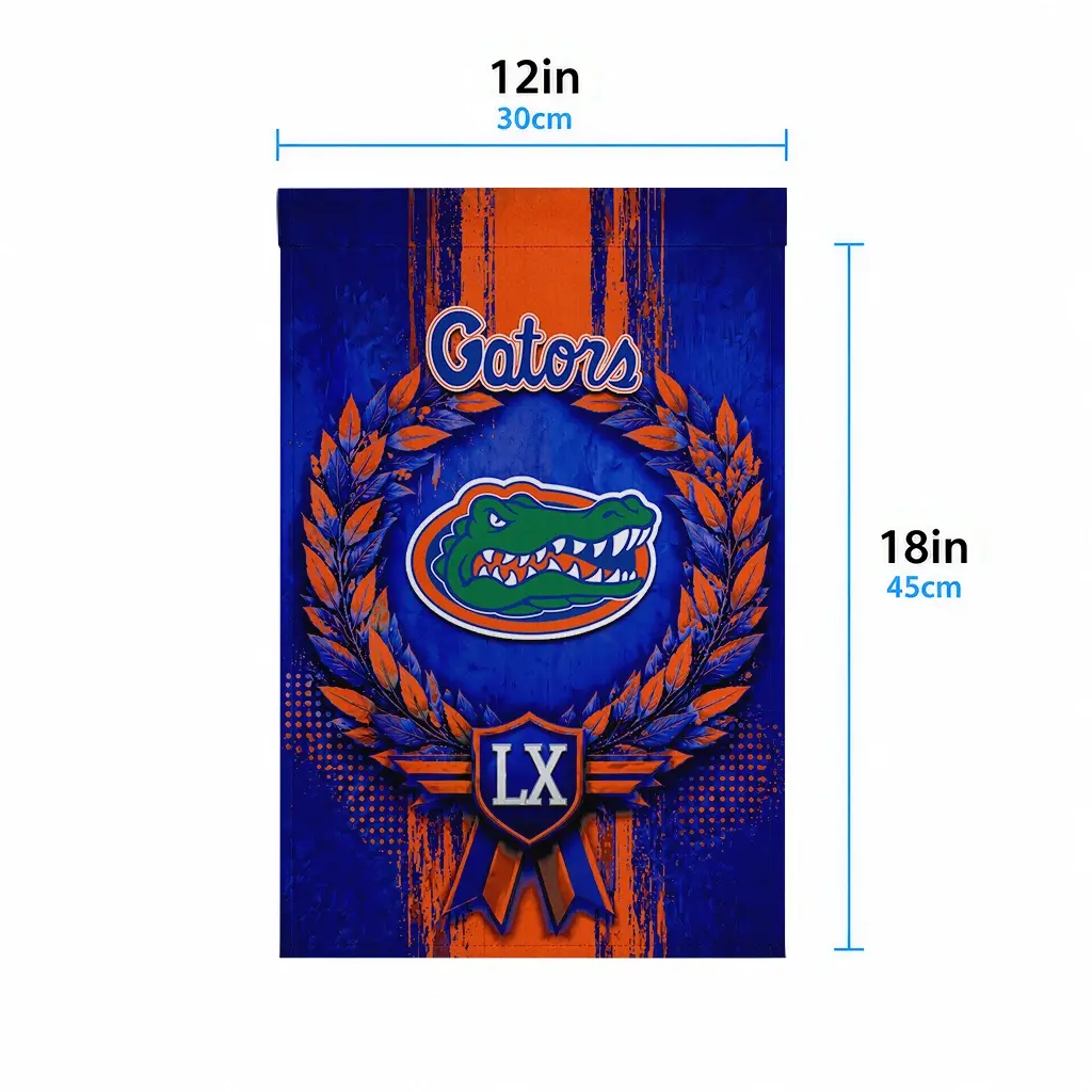 Florida Gators Garden Flag Customized Laurel Wreath Blue High Quality Florida Gators Garden Flag Customized Laurel Wreath Blue High Quality
