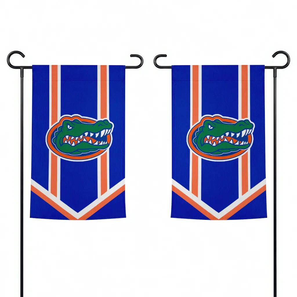 Florida Gators Garden Flag Personalized Chevron Stripes Blue Fashion Forward Florida Gators Garden Flag Personalized Chevron Stripes Blue Fashion Forward