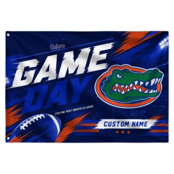 Florida Gators House Flag Custom Action Streaks Blue Best Selling