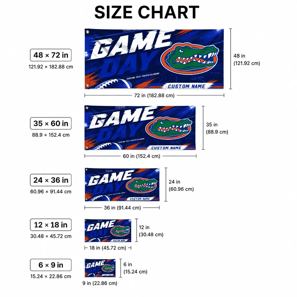 Florida Gators House Flag Custom Action Streaks Blue High Quality Florida Gators House Flag Custom Action Streaks Blue High Quality