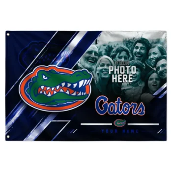 Florida Gators House Flag Custom Diagonal Stripes Blue Best Selling
