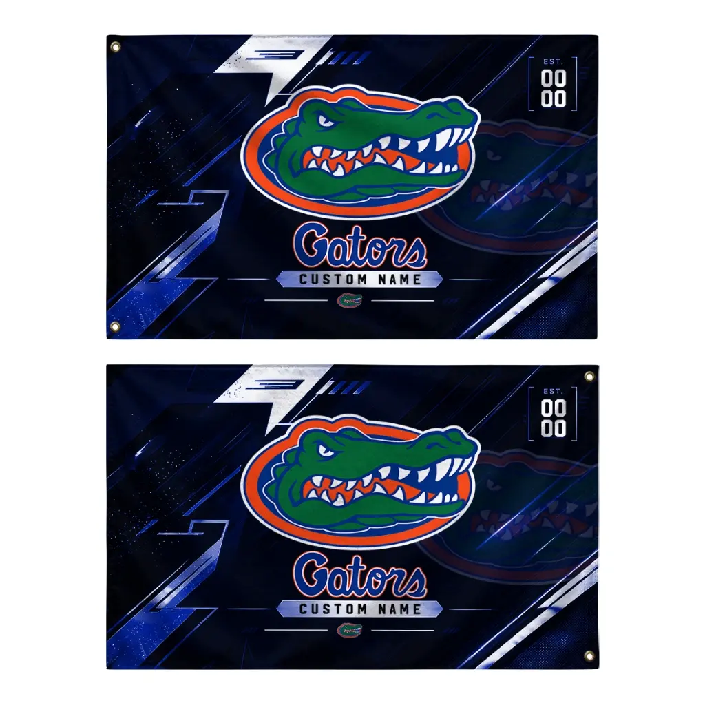 Florida Gators House Flag Customized Speed Slashes Blue Fashion Forward Florida Gators House Flag Customized Speed Slashes Blue Fashion Forward