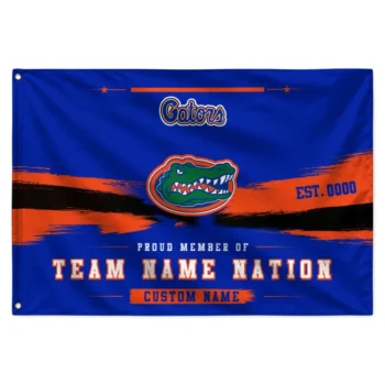 Florida Gators House Flag Personalized Brushed Streaks Blue Best Selling