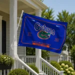Florida Gators House Flag Personalized Ornate Border Blue Best Selling