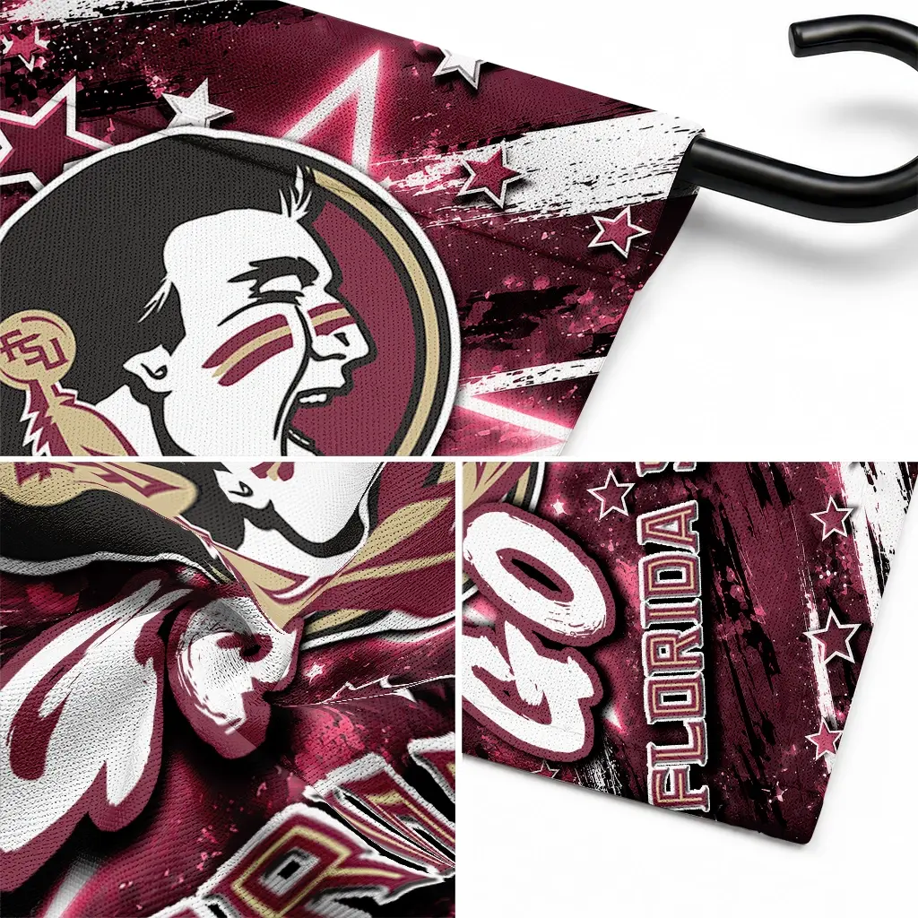 Florida State Seminoles Garden Flag Customized Glowing Star Garnet Latest Model Florida State Seminoles Garden Flag Customized Glowing Star Garnet Latest Model
