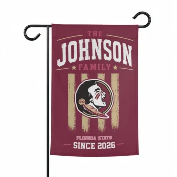 Florida State Seminoles Garden Flag Personalized Distressed Stripes Garnet Best Selling