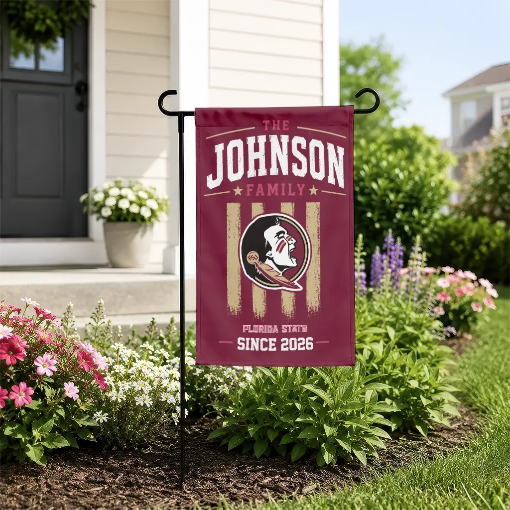 Florida State Seminoles Garden Flag Personalized Distressed Stripes Garnet New Arrival Florida State Seminoles Garden Flag Personalized Distressed Stripes Garnet New Arrival