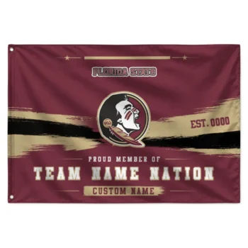 Florida State Seminoles House Flag Custom Brushed Streaks Garnet Best Selling