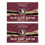 Florida State Seminoles House Flag Custom Brushed Streaks Garnet Best Selling