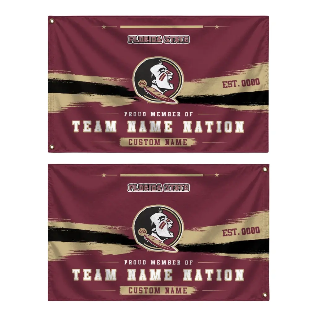 Florida State Seminoles House Flag Custom Brushed Streaks Garnet Fashion Forward Florida State Seminoles House Flag Custom Brushed Streaks Garnet Fashion Forward