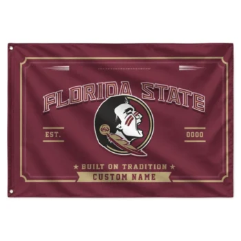 Florida State Seminoles House Flag Custom Ornate Border Garnet Best Selling