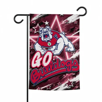 Fresno State Bulldogs Garden Flag Custom Glowing Star Red Best Selling