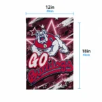 Fresno State Bulldogs Garden Flag Custom Glowing Star Red Best Selling
