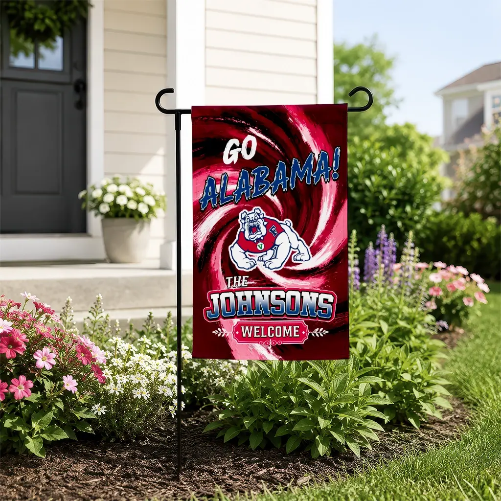 Fresno State Bulldogs Garden Flag Custom Swirl Vortex Red New Arrival Fresno State Bulldogs Garden Flag Custom Swirl Vortex Red New Arrival