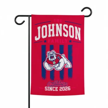 Fresno State Bulldogs Garden Flag Customized Distressed Stripes Red Best Selling