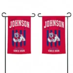 Fresno State Bulldogs Garden Flag Customized Distressed Stripes Red Best Selling