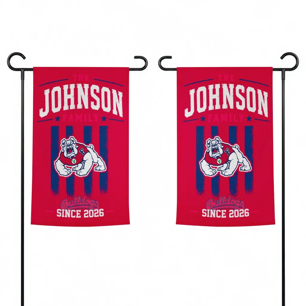 Fresno State Bulldogs Garden Flag Customized Distressed Stripes Red Fashion Forward Fresno State Bulldogs Garden Flag Customized Distressed Stripes Red Fashion Forward